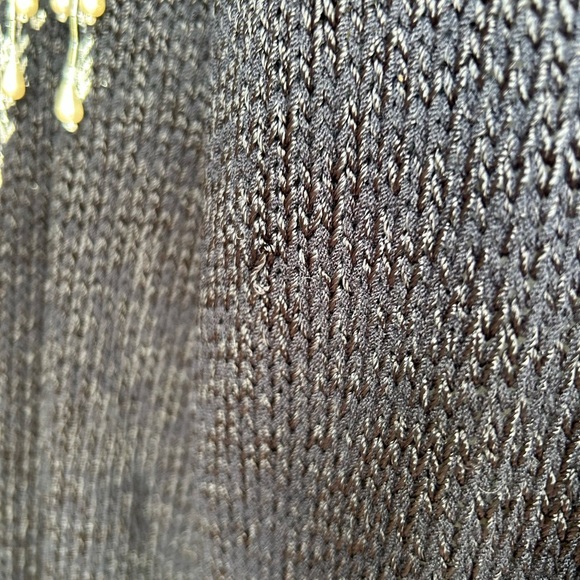 Magnolia Vintage Womens Cardigan Sweater Black Silver Beads Embellished 80’s Med - Picture 12 of 12